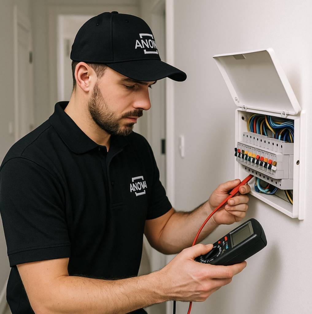 eicr testing fuseboard anova