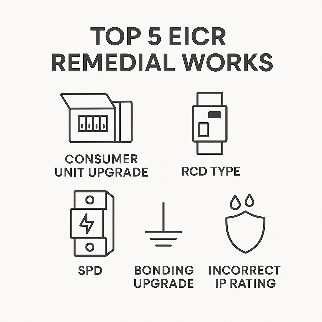 Common EICR Remedial Works Explained: A Guide for Homeowners & Landlords